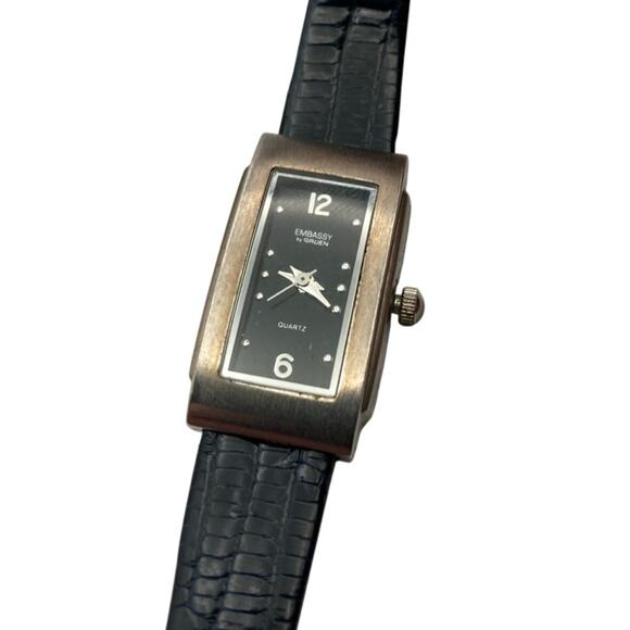 Embassy by Gruen Womens Quartz Watch GEM1121 Genuine LIZARD Band New Battery - Picture 1 of 8